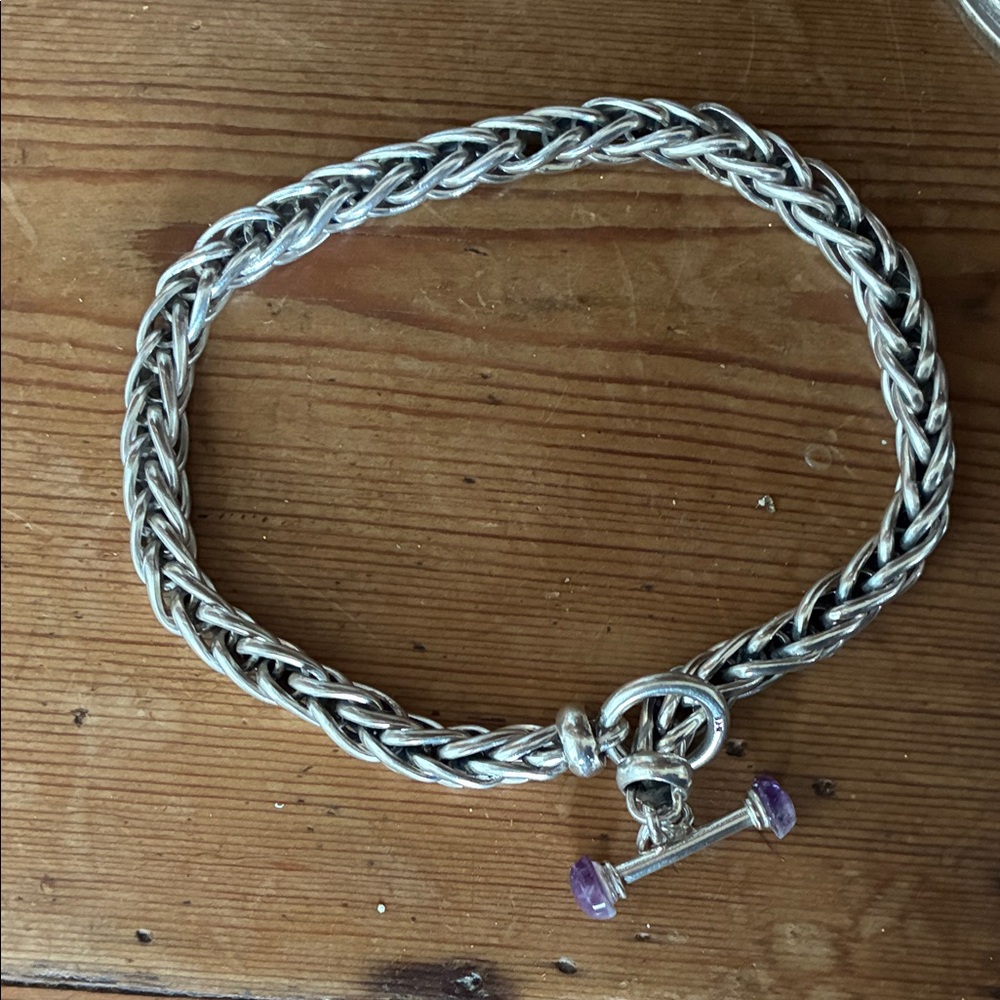 Heavy Sterling Silver and amethyst Chocker